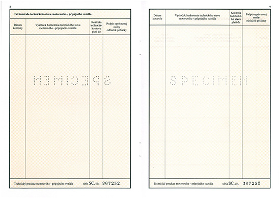 Wzr starego sowackiego dowodu rejestracyjnego – ksiki technicznej pojazdu - strona 4
