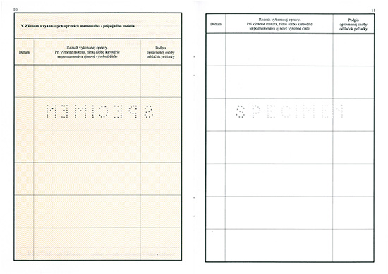 Wzr starego sowackiego dowodu rejestracyjnego – ksiki technicznej pojazdu - strona 5